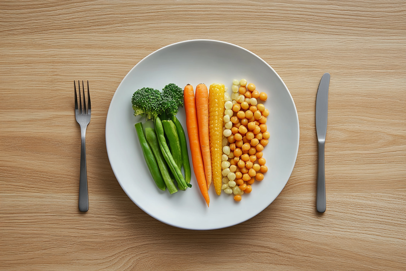 Різноманітні свіжі продукти та страви